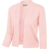 image:imageGRACE KARIN Womens 34 Sleeve Knit Cropped Cardigan Sweaters Lightweight Open Front Bolero Shrugs Sweater for DressLight Baby Pink