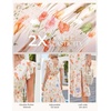 image:imageGRACE KARIN 2026 Womens Summer Dresses V Neck Ruffle Sleeve Floral Boho Beach Dress ALine Swing Midi Wedding Guest SundressBlue Orangefloral Print