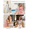 image:imageGRACE KARIN 2026 Womens Summer Dresses V Neck Ruffle Sleeve Floral Boho Beach Dress ALine Swing Midi Wedding Guest SundressBlue Orangefloral Print