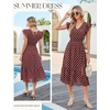 image:imageGRACE KARIN 2026 Womens Summer Dresses V Neck Ruffle Sleeve Floral Boho Beach Dress ALine Swing Midi Wedding Guest SundressCoffeewhite Dots
