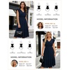 image:imageGRACE KARIN 2026 Womens Summer Dresses V Neck Ruffle Sleeve Floral Boho Beach Dress ALine Swing Midi Wedding Guest SundressDark Bluesolid
