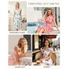 image:imageGRACE KARIN 2026 Womens Summer Dresses V Neck Ruffle Sleeve Floral Boho Beach Dress ALine Swing Midi Wedding Guest SundressYellow Redfloral Print