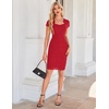 image:imageGRACE KARIN Cocktail Dress for Women Cap Sleeve Lace Dress for Wedding Guest Business Casual DressesRed