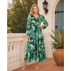 image:imageGRACE KARIN Womens Fall Wedding Guest Dresses 2026 Floral Long Sleeve V Neck Maxi Dress Boho Flowy Outfit with PocketsGreen Floral
