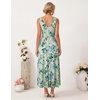 image:imageGRACE KARIN Womens Summer Sleeveless Floral Maxi Dress V Neck Formal Wedding Guest Dress A Line Beach Vacation ClothesLight Green Floral