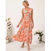 image:imageGRACE KARIN Womens Summer Sleeveless Floral Maxi Dress V Neck Formal Wedding Guest Dress A Line Beach Vacation ClothesOrange Red