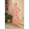 image:imageGRACE KARIN Womens Summer Sleeveless Floral Maxi Dress V Neck Formal Wedding Guest Dress A Line Beach Vacation ClothesOrange Red