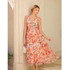 image:imageGRACE KARIN Womens Summer Sleeveless Floral Maxi Dress V Neck Formal Wedding Guest Dress A Line Beach Vacation ClothesOrange Red