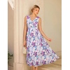 image:imageGRACE KARIN Womens Summer Sleeveless Floral Maxi Dress V Neck Formal Wedding Guest Dress A Line Beach Vacation ClothesPurple