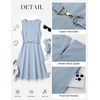 image:imageGRACE KARIN Womens Summer Work Dress 2026 Sleeveless Crewneck A Line Midi Dresses Flowy Business Dresses Outfits with PocketsLight Blue