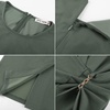 image:imageGRACE KARIN Work Dresses for Women 2026 Short Sleeve Sheath Business Midi Dress Wrap Bodycon Office Cocktail OutfitsEden Green
