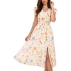 Blue Orange-floral Print