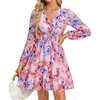 Blue Red Floral