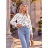 image:imageGRACE KARIN Womens Long Sleeve Work Blouses Bow Tie Chiffon Floral Tops 2026Elegant Business Casual Fall ShirtsDot  White and Khaki