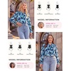 image:imageGRACE KARIN Womens Long Sleeve Work Blouses Bow Tie Chiffon Floral Tops 2026Elegant Business Casual Fall ShirtsFloral  Blue Mix