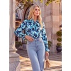 image:imageGRACE KARIN Womens Long Sleeve Work Blouses Bow Tie Chiffon Floral Tops 2026Elegant Business Casual Fall ShirtsFloral  Blue Mix