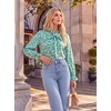 image:imageGRACE KARIN Womens Long Sleeve Work Blouses Bow Tie Chiffon Floral Tops 2026Elegant Business Casual Fall ShirtsSage Green Floral