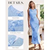 image:imageGRACE KARIN Womens Summer Floral Wedding Guest Dresses 2026 Sleeveless Mesh Bodycon Maxi Dress Cocktail Party Long DressesBaby Blue