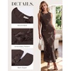 image:imageGRACE KARIN Womens Summer Floral Wedding Guest Dresses 2026 Sleeveless Mesh Bodycon Maxi Dress Cocktail Party Long DressesCoffee