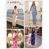 image:imageGRACE KARIN Womens Summer Floral Wedding Guest Dresses 2026 Sleeveless Mesh Bodycon Maxi Dress Cocktail Party Long DressesCoffee
