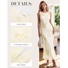 image:imageGRACE KARIN Womens Summer Floral Wedding Guest Dresses 2026 Sleeveless Mesh Bodycon Maxi Dress Cocktail Party Long DressesCream