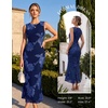 image:imageGRACE KARIN Womens Summer Floral Wedding Guest Dresses 2026 Sleeveless Mesh Bodycon Maxi Dress Cocktail Party Long DressesNavy