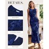 image:imageGRACE KARIN Womens Summer Floral Wedding Guest Dresses 2026 Sleeveless Mesh Bodycon Maxi Dress Cocktail Party Long DressesNavy