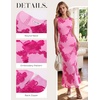 image:imageGRACE KARIN Womens Summer Floral Wedding Guest Dresses 2026 Sleeveless Mesh Bodycon Maxi Dress Cocktail Party Long DressesRose