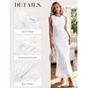 image:imageGRACE KARIN Womens Summer Floral Wedding Guest Dresses 2026 Sleeveless Mesh Bodycon Maxi Dress Cocktail Party Long DressesWhite