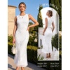 image:imageGRACE KARIN Womens Summer Floral Wedding Guest Dresses 2026 Sleeveless Mesh Bodycon Maxi Dress Cocktail Party Long DressesWhite