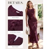 image:imageGRACE KARIN Womens Summer Floral Wedding Guest Dresses 2026 Sleeveless Mesh Bodycon Maxi Dress Cocktail Party Long DressesWine