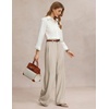 image:imageGRACE KARIN Womens Wide Leg Dress Pants2026 Fall High Waisted Trousers with Pockets Business Office Work Slacks OutfitCream