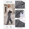 image:imageGRACE KARIN Womens Wide Leg Dress Pants2026 Fall High Waisted Trousers with Pockets Business Office Work Slacks OutfitGrey