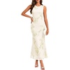 image:imageGRACE KARIN Womens Summer Floral Wedding Guest Dresses 2026 Sleeveless Mesh Bodycon Maxi Dress Cocktail Party Long DressesCream