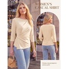 image:imageGRACE KARIN Womens 2026 Summer Peplum Tops 34 Sleeve Dressy Casual Shirts Business Blouses Trendy Fashion ClothesApricot
