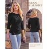 image:imageGRACE KARIN Womens 2026 Summer Peplum Tops 34 Sleeve Dressy Casual Shirts Business Blouses Trendy Fashion ClothesBlack