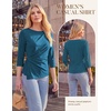 image:imageGRACE KARIN Womens 2026 Summer Peplum Tops 34 Sleeve Dressy Casual Shirts Business Blouses Trendy Fashion ClothesBlue Green