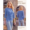 image:imageGRACE KARIN Womens 2026 Summer Peplum Tops 34 Sleeve Dressy Casual Shirts Business Blouses Trendy Fashion ClothesGray Blue