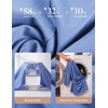 image:imageGRACE KARIN Womens 2026 Summer Peplum Tops 34 Sleeve Dressy Casual Shirts Business Blouses Trendy Fashion ClothesGray Blue