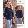 image:imageGRACE KARIN Womens 2026 Summer Peplum Tops 34 Sleeve Dressy Casual Shirts Business Blouses Trendy Fashion ClothesNavy Blue
