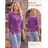 image:imageGRACE KARIN Womens 2026 Summer Peplum Tops 34 Sleeve Dressy Casual Shirts Business Blouses Trendy Fashion ClothesPurple