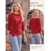 image:imageGRACE KARIN Womens 2026 Summer Peplum Tops 34 Sleeve Dressy Casual Shirts Business Blouses Trendy Fashion ClothesRed