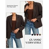 image:imageGRACE KARIN Womens Blazer Business Casual 2026 Fall Work Office Suit Jackets Long Sleeve Lapel Open Front with PocketsDark Brown