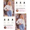 image:imageGRACE KARIN Womens Long Sleeve Business Casual Shirts 2026 Front Bow Tie Neck Chiffon Blouse Polka Dot Floral TopsDot  White and Khaki