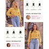 image:imageGRACE KARIN Womens Long Sleeve Business Casual Shirts 2026 Front Bow Tie Neck Chiffon Blouse Polka Dot Floral TopsDot  Yellow