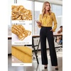 image:imageGRACE KARIN Womens Long Sleeve Business Casual Shirts 2026 Front Bow Tie Neck Chiffon Blouse Polka Dot Floral TopsDot  Yellow