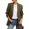 image:imageGRACE KARIN Womens Blazer Business Casual 2026 Fall Work Office Suit Jackets Long Sleeve Lapel Open Front with PocketsDark Khaki