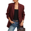 image:imageGRACE KARIN Womens Blazer Business Casual 2026 Fall Work Office Suit Jackets Long Sleeve Lapel Open Front with PocketsWine