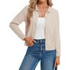 image:imageGRACE KARIN Cardigan Sweaters for Women Lightweight Button Up Sweater Jacket Collared Teacher Outfits Early Fall FashionBeige