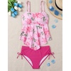 image:imageGRACE KARIN Girls Tankini Swimsuit Swimwear Teen Cute Ruffle Bathing Suit Kids 2 Piece Shirred Bikini Set with Padded 816Pink Floral
